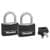 2-Pk 1-9 16" Master Lock Covered Aluminum Padlocks w Key ($5.35 / (약: 7,941원))