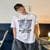 [무신사]메종미네드 DOODLE HEART HALF T WHITE GREYISH BLUE (29,500원/무료) (무료배송)