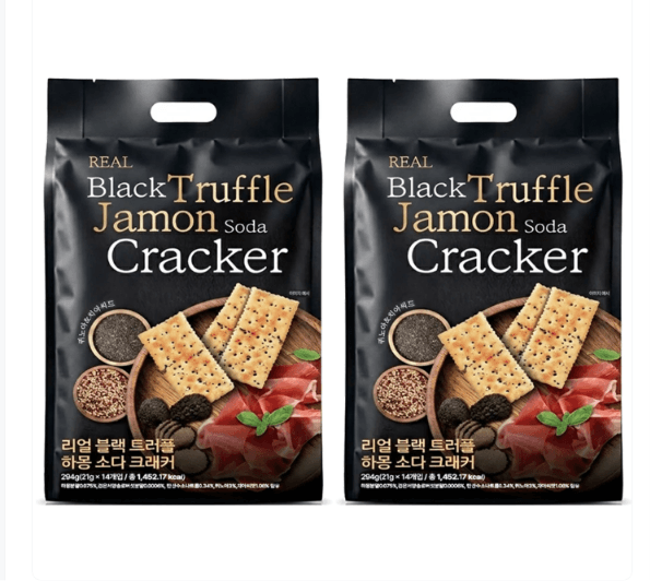 허브아시아 블랙 트러플 하몽 소다 크래커, 294g, 2개 (8,330원 / 무료배송)