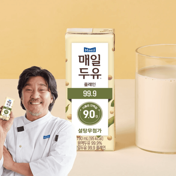 매일유업 매일두유 99.9 플레인, 190ml, 24개 (14,700원 / 무료배송)