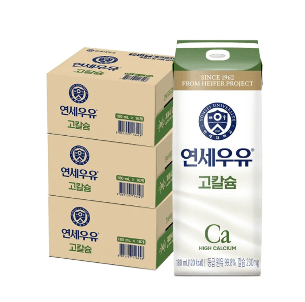 연세우유 고칼슘 멸균 흰우유, 180ml, 48개 (19,900원 / 무료배송)