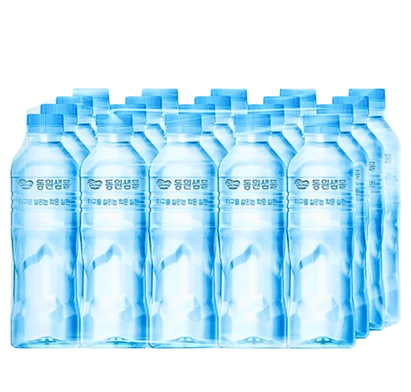 동원샘물 생수, 라벨랜덤, 500ml, 20병 (4,500원 / 무료배송)