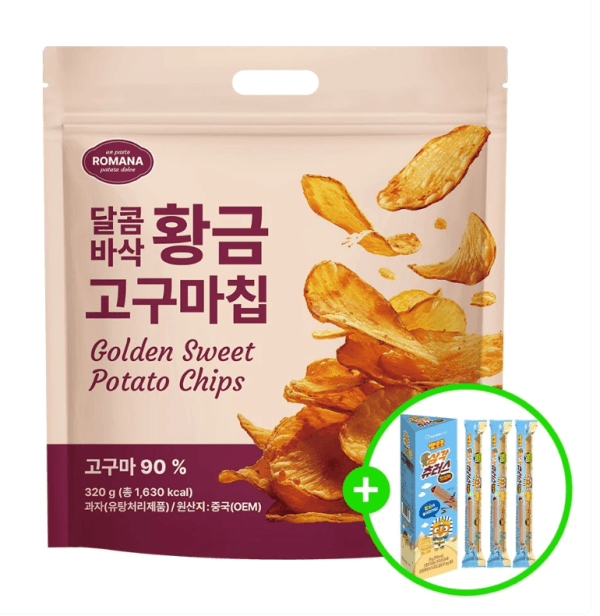 로마나 달콤바삭 황금 고구마칩, 320g, 6개 (19,990원 / 무료배송)