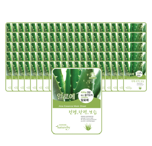 코코팜 네이처바이 알로에 에센스 마스크팩, 23ml, 100개입, 1세트 (10,000원 / 무료배송)