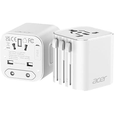 Amazon) Acer 한국,유럽,영국,호주 등 전세계에서 쓸수 있는 올인원 아답터2개 세트 21.99--->6.98 역대최저가 (개당 3.49)