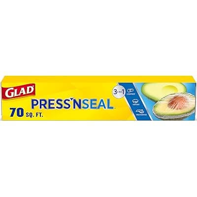 Amazon) 다용도로 쓸수 있는 Glad Press'N Seal Plastic Food Wrap, 7.99-->2.84 이하 프리쉽 ( 70 Square Foot Roll )
