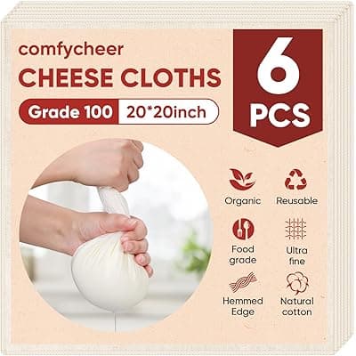 Amazon) 만두찌거나 두부짤때 좋은 100% 무표백 면 Cheesecloth 6장 7.99--->4.59 (개당1.67 끝단처리 된제품이에요)