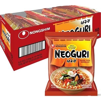 Amazon) 농심 너구리 10개 $12.88, 컵라면 12개 $14.94