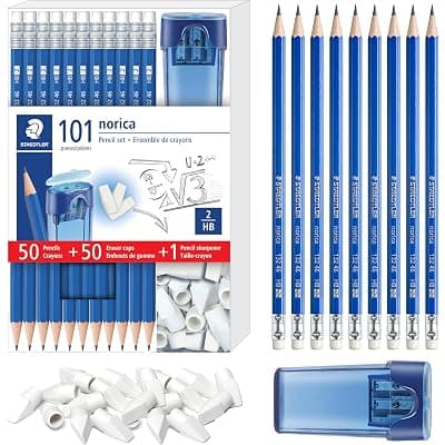 Amazon) 독일산 문구전문 STAEDTLER 연필 50개+지우개50 등 세트 12.99--->8.54 프리쉽 최저가 근접