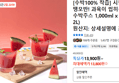 시원한 땡모반! 과육이 씹히는 수박주스 1,000ml x 2팩 (13,800원 / 배송 무료)