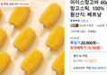 아이스망고바 60g 30봉 망고스틱. 100% 생망고 (19,760원 / 배송 무료)