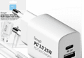 서가 25W PD3.0 PPS 2포트 멀티 초고속 충전기, SG-PDC2500A, 화이트, 1개 + 60W PD CtoC 고급형 케이블, 1개 (7,900원 / 배송 무료)