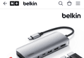 28%할인!벨킨 7in1 USB-C타입 멀티 허브 AVC009 맥북 에어 프로 M5 갤럭시북6 아이패드 윈도우 노트북 호환 (56,900원 / 배송 무료)