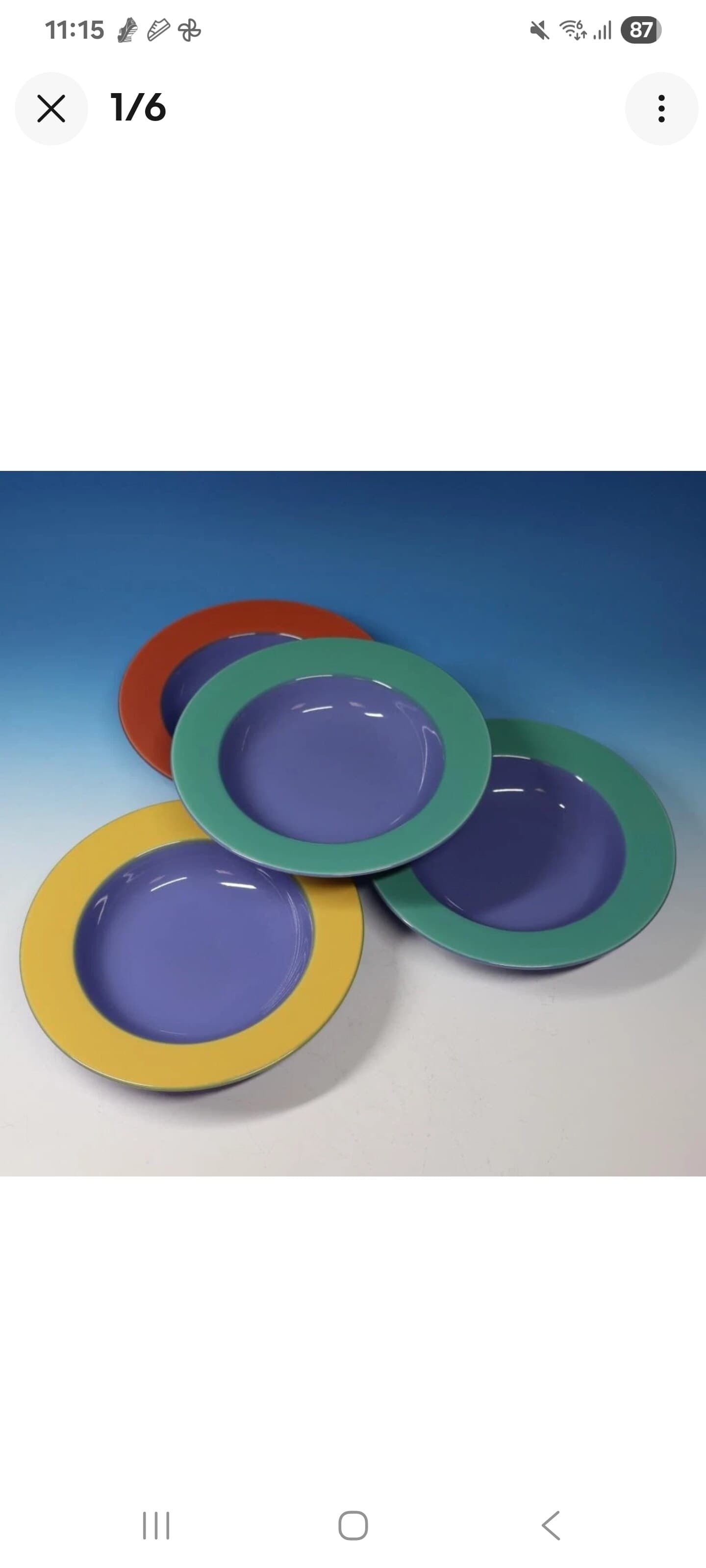 Lindt Stymeist Colorways 1980s Vintage Ceramic - Set of 4 Soup Bowls - 9 inches