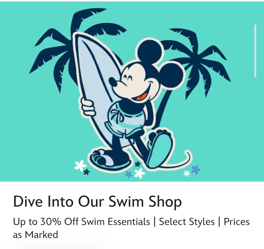 [Disney Store] 수영용품 30% off