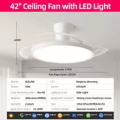 IRALAN DC모터 LED 원격제어 실링팬($24), 조명 스마트 원격제어 실링팬($18),...