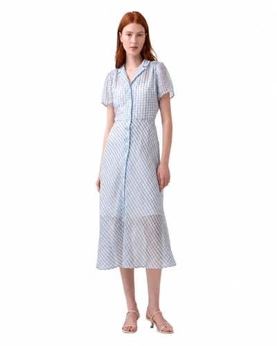 갭) 우먼 쉬어 미디 셔츠원피스 $59.00