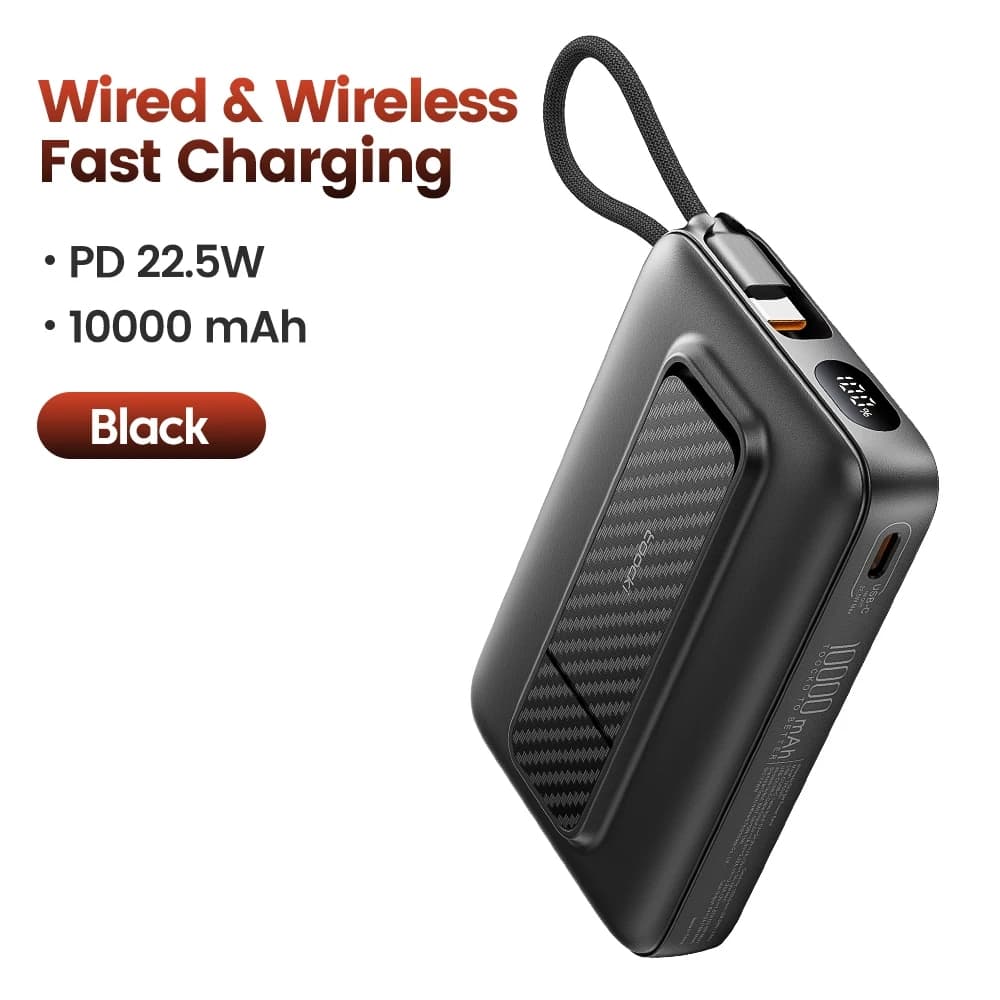 Toocki 22.5W 10000mAh 고속충전 LED 디스플레이 마그네틱 보조배터리 ($19.42 / (약: 28,458원))