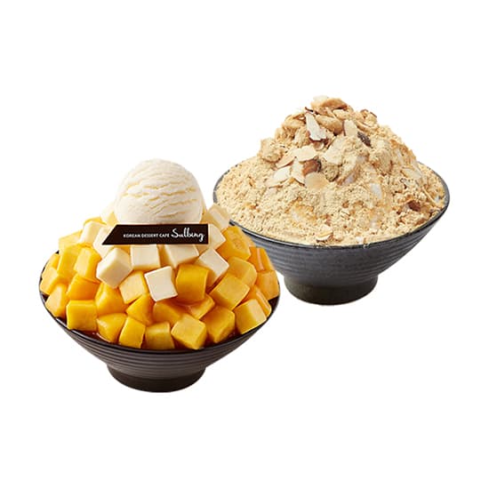 애플망고치즈설빙 + 인절미설빙 (18,400원 / 무료배송)