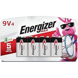 4-Pk Energizer MAX 9V Alkaline Batteries ($5.50 / (약: 8,064원))