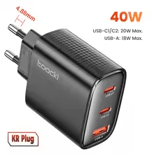 코인딜) Toocki 40W GaN 충전기 KR플러그($4.64), 67W GaN 디스플레이...
