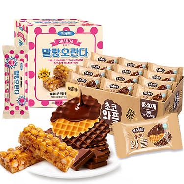 말랑 조청오란다+진한 초코와플세트 (14,400원 / 무료배송)