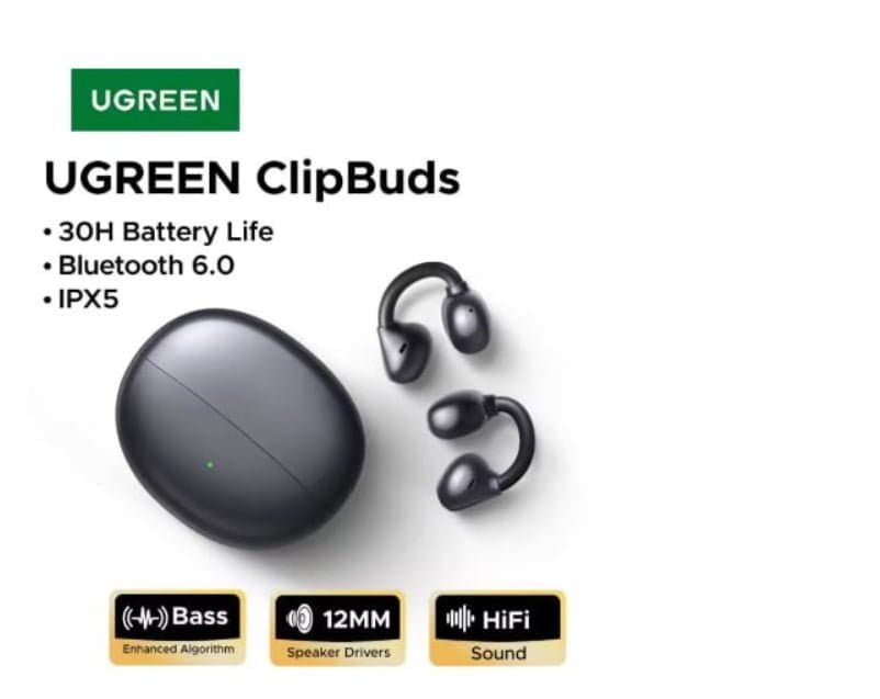 UGREEN 오픈 클립형 무선 이어폰 ($15.45) 무배