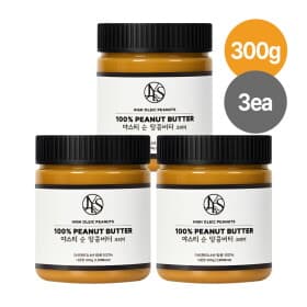 땅콩 100% 크리미 땅콩버터 300g3개 (12,852원 / 무료배송)