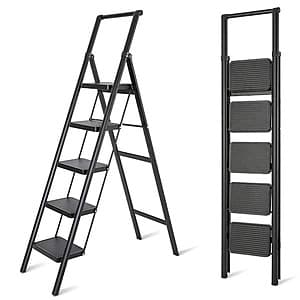 5-Step Tatayosi Steel Folding Step Stool Ladder ($51.30 / (약: 74,390원))