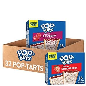2-Pk 16-Ct Pop-Tarts Toaster Pastries Frosted Strawberry & Raspberry Variety Pack ($6.80 / (약: 9,860원))