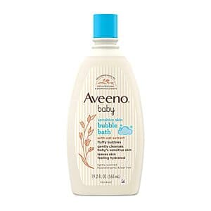 19.2-Oz Aveeno Baby Sensitive Skin Bubble Bath Soap w Oat Extract ($2.40 / (약: 3,480원))