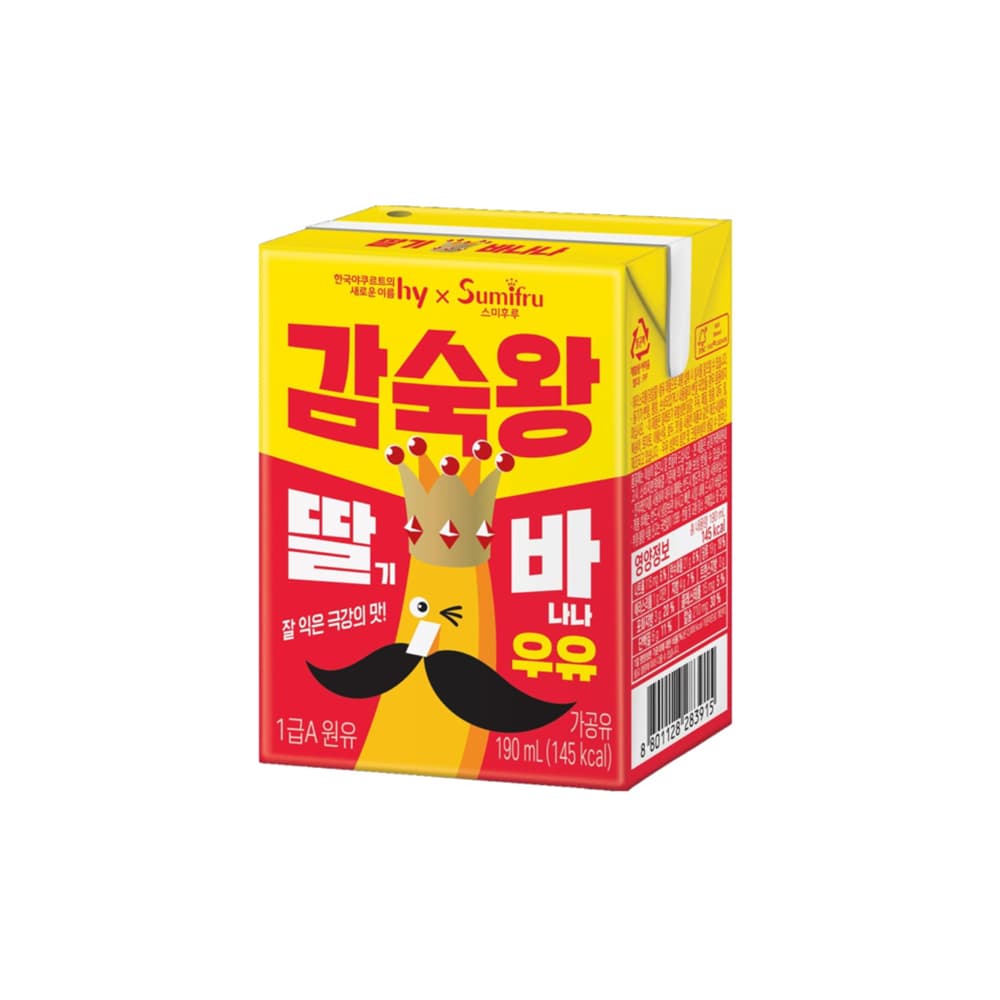 감숙왕 딸기바나나우유 190ml 1박스 (17,176원 / 무료배송)