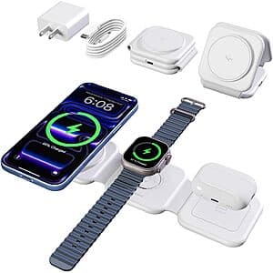 15W Smile Station 3-in-1 Magnetic Foldable Charging Station ($11.45 / (약: 16,603원))