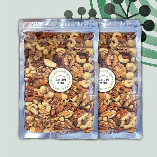 혼합견과 500g 2봉 25,620원 (무료배송)