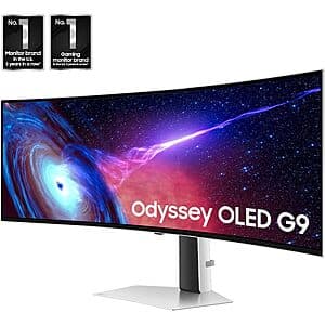Samsung EPP EDU: 49" Odyssey G9 G95C DQHD 240Hz 1ms VA Curved Gaming Monitor ($629.99 / (약: 913,548원))