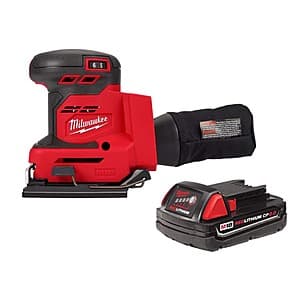 Milwaukee M18 18V Li-Ion Cordless 1 4" Sheet Sander w 2.0 Ah Compact Battery ($129.00 / (약: 187,062원))