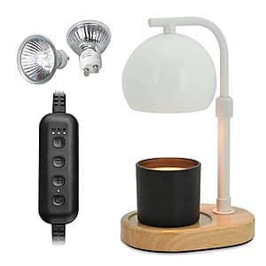 Cawalap Dimmable Candle Warmer Lamp w Timer & 2x 50W Bulbs ($10.50 / (약: 15,226원))