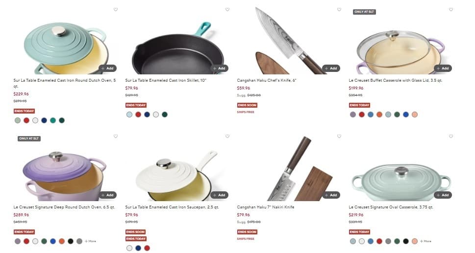 Sur La Table) End of Summer 세이빙 - Up to 55% Off