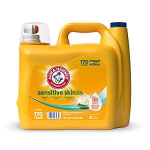 170-Oz Arm & Hammer Sensitive Skin Liquid Laundry Detergent ($12.48 / (약: 18,097원))