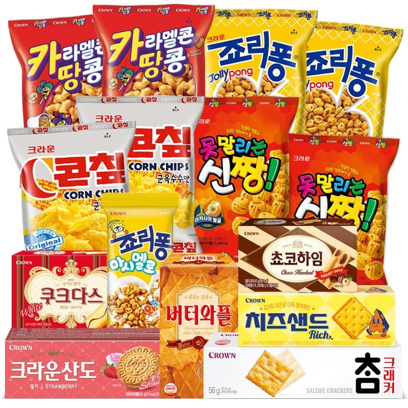 [토스]크라운제과 과자/스낵 15종 11,900원 (무배)