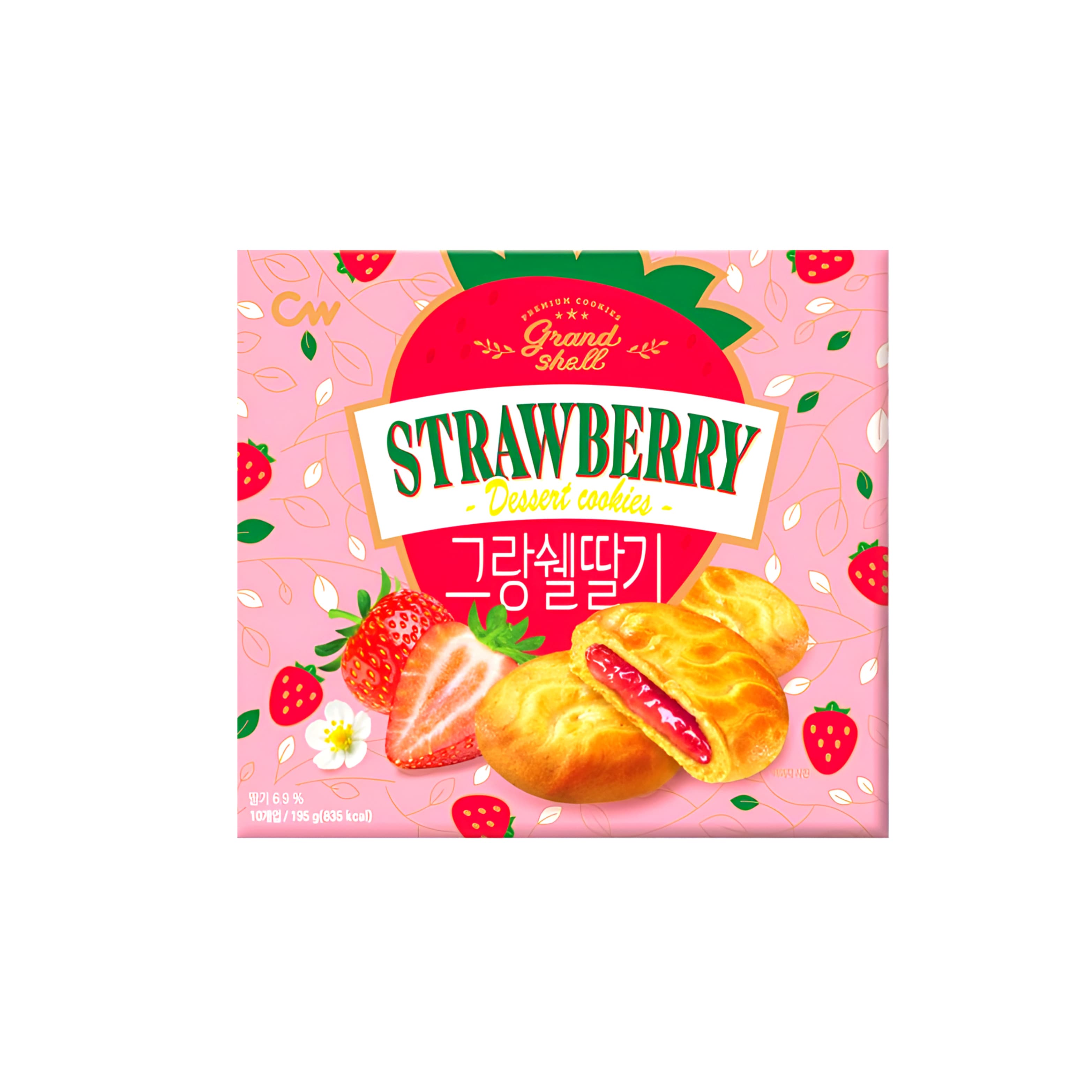 (세일) 청우 그랑쉘 딸기 쿠키 195g 소비기한 26.10.25 (1,800원 / 무료배송)