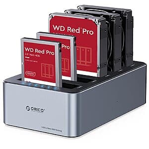 5-Bay ORICO USB-C Hard Drive Cloner Duplicator Hard Drive Aluminum Docking Station ($109.95 / (약: 159,438원))