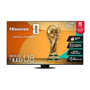 Members: 65" Hisense U65 Pro 4K ULED MiniLED Smart TV 5-Yr Warranty ($650.00 / (약: 942,564원))