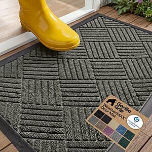 29"x17" GORILLA GRIP 100% Waterproof WeatherMAX Doormat ($14.99 / (약: 21,602원))