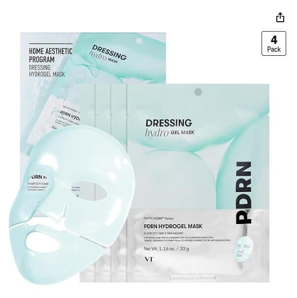 Amazon) VT COSMETICS PDRN Hydrogel Mask (33gx4ea) $10.40 ~ $9.36