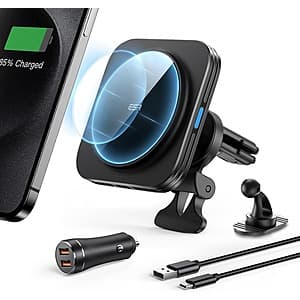 ESR 15W MagSafe Air Vent Car Mount Charger w 36W QC 3.0 Car Adapter ($9.99 / (약: 14,396원))