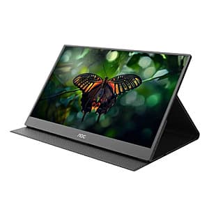 Refurb: 15.6" AOC 1080p Portable USB-C IPS Monitor w Built-In Speakers ($28.20 / (약: 40,639원))