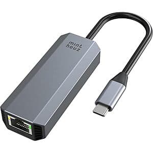 Minthouz 5Gbps RJ45 to USB-C Gigabit Ethernet Adapter ($29.99 / (약: 43,218원))