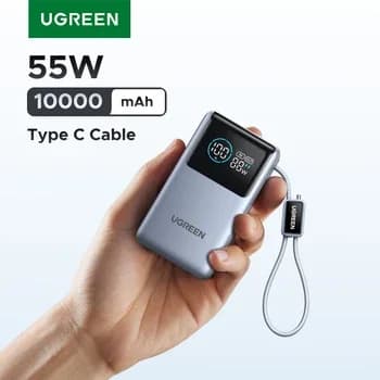 UGREEN 55W 휴대용 보조배터리 10000mAh ($37.21 / (약: 53,623원))