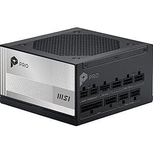MSI PRO 850W A850PL PCIE5 80 Platinum Fully Modular Gaming Power Supply ($94.99 / (약: 136,890원))